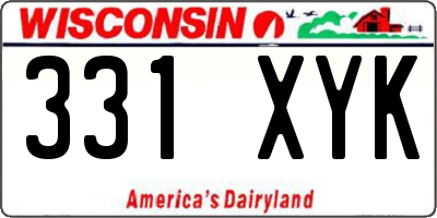 WI license plate 331XYK