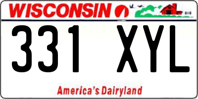 WI license plate 331XYL