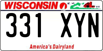 WI license plate 331XYN