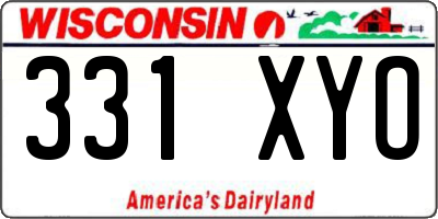 WI license plate 331XYO