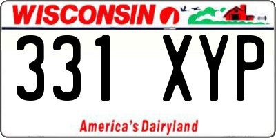 WI license plate 331XYP