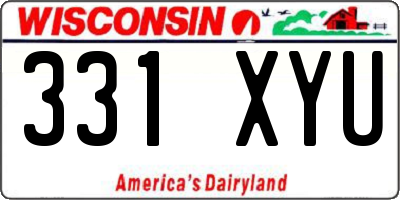 WI license plate 331XYU