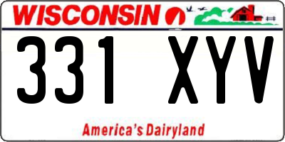 WI license plate 331XYV