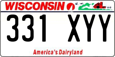 WI license plate 331XYY