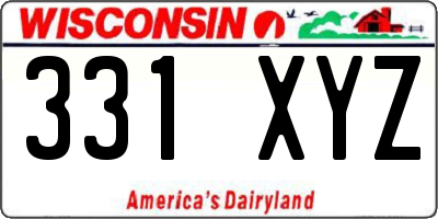 WI license plate 331XYZ