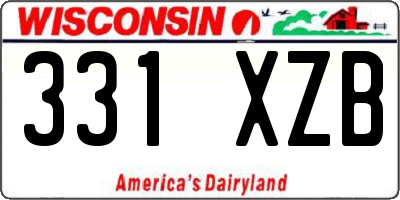 WI license plate 331XZB