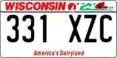 WI license plate 331XZC