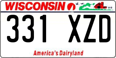 WI license plate 331XZD