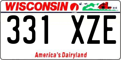 WI license plate 331XZE