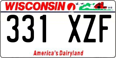 WI license plate 331XZF
