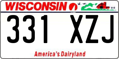 WI license plate 331XZJ