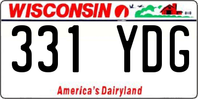WI license plate 331YDG
