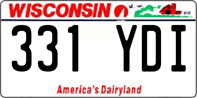 WI license plate 331YDI