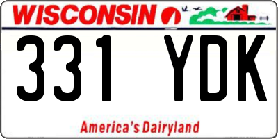 WI license plate 331YDK