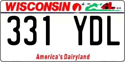 WI license plate 331YDL