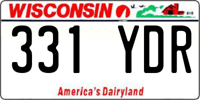 WI license plate 331YDR
