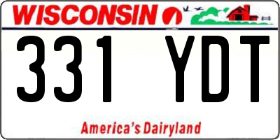 WI license plate 331YDT