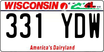 WI license plate 331YDW