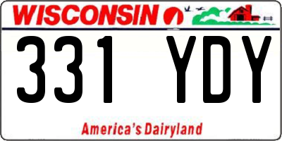 WI license plate 331YDY