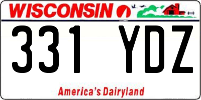 WI license plate 331YDZ