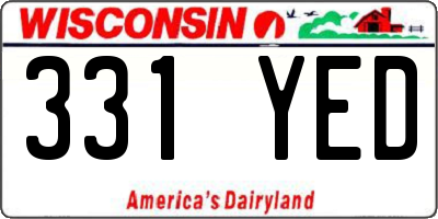 WI license plate 331YED