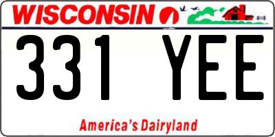 WI license plate 331YEE