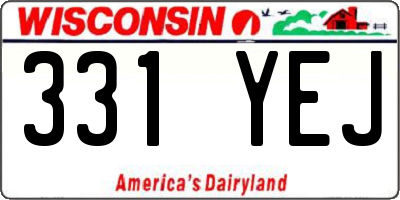 WI license plate 331YEJ