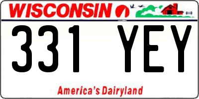 WI license plate 331YEY
