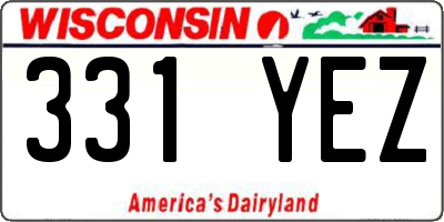 WI license plate 331YEZ
