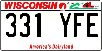 WI license plate 331YFE