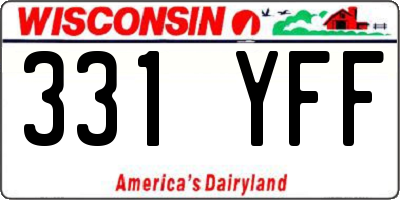 WI license plate 331YFF