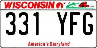 WI license plate 331YFG