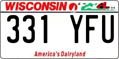 WI license plate 331YFU