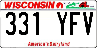 WI license plate 331YFV