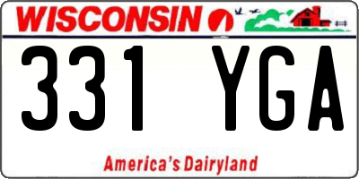 WI license plate 331YGA