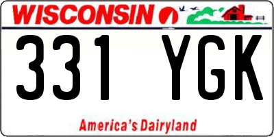 WI license plate 331YGK