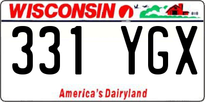 WI license plate 331YGX