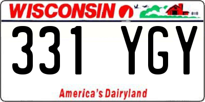 WI license plate 331YGY
