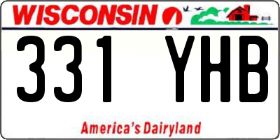 WI license plate 331YHB