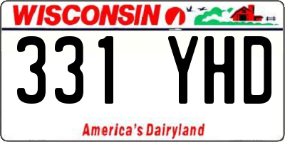 WI license plate 331YHD