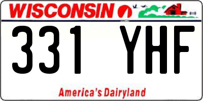 WI license plate 331YHF