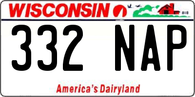 WI license plate 332NAP