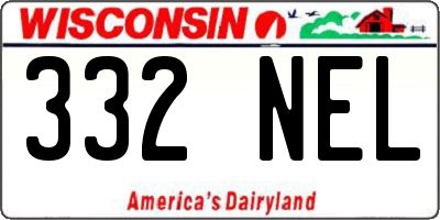 WI license plate 332NEL