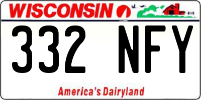 WI license plate 332NFY