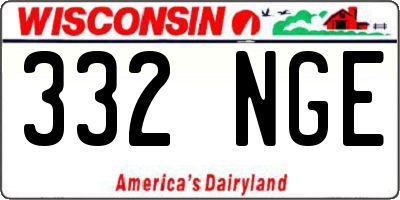 WI license plate 332NGE