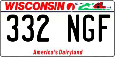 WI license plate 332NGF
