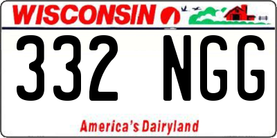 WI license plate 332NGG