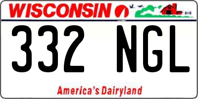 WI license plate 332NGL