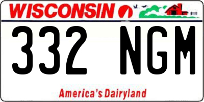 WI license plate 332NGM