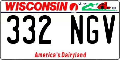 WI license plate 332NGV